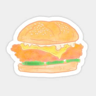 Faded Chicken sandwich Sticker